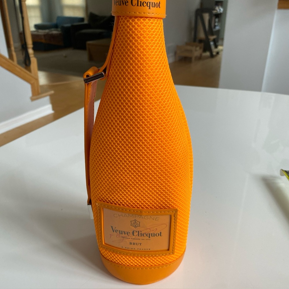 Veuve Clicquot Champagne Bottle cooler Orange Sleeve and handle Picnics Summer